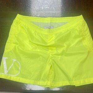 Valentino V logo swim shorts size 52 (xl) yellow